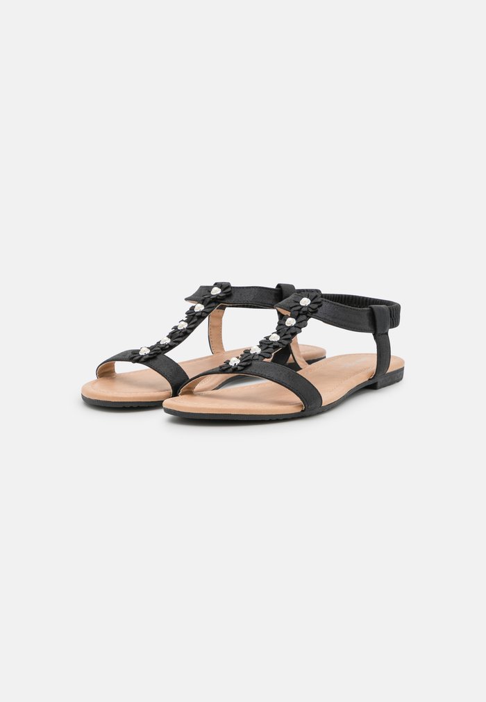 Sandales Anna Field Plates Noir Femme | BQY-1410838